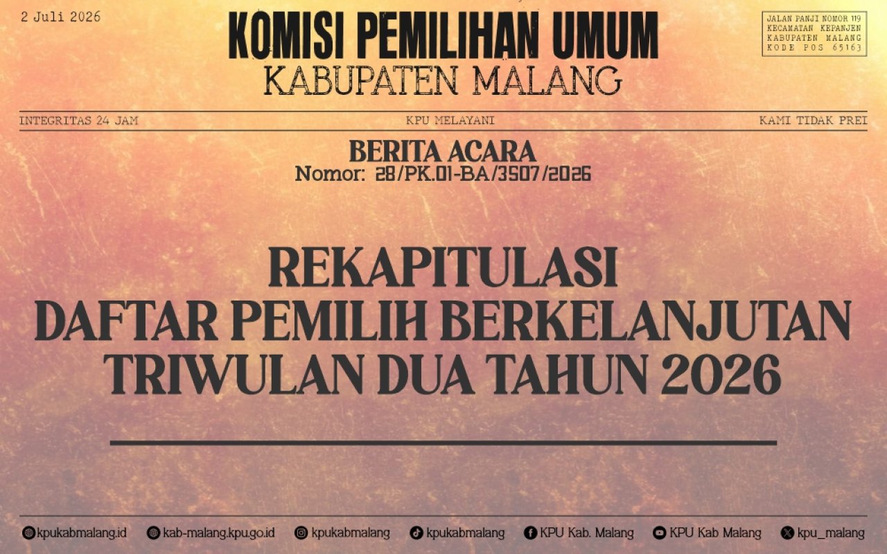 REKAPITULASI DAFTAR PEMILIH BERKELANJUTAN TRIWULAN 2 TAHUN 2026